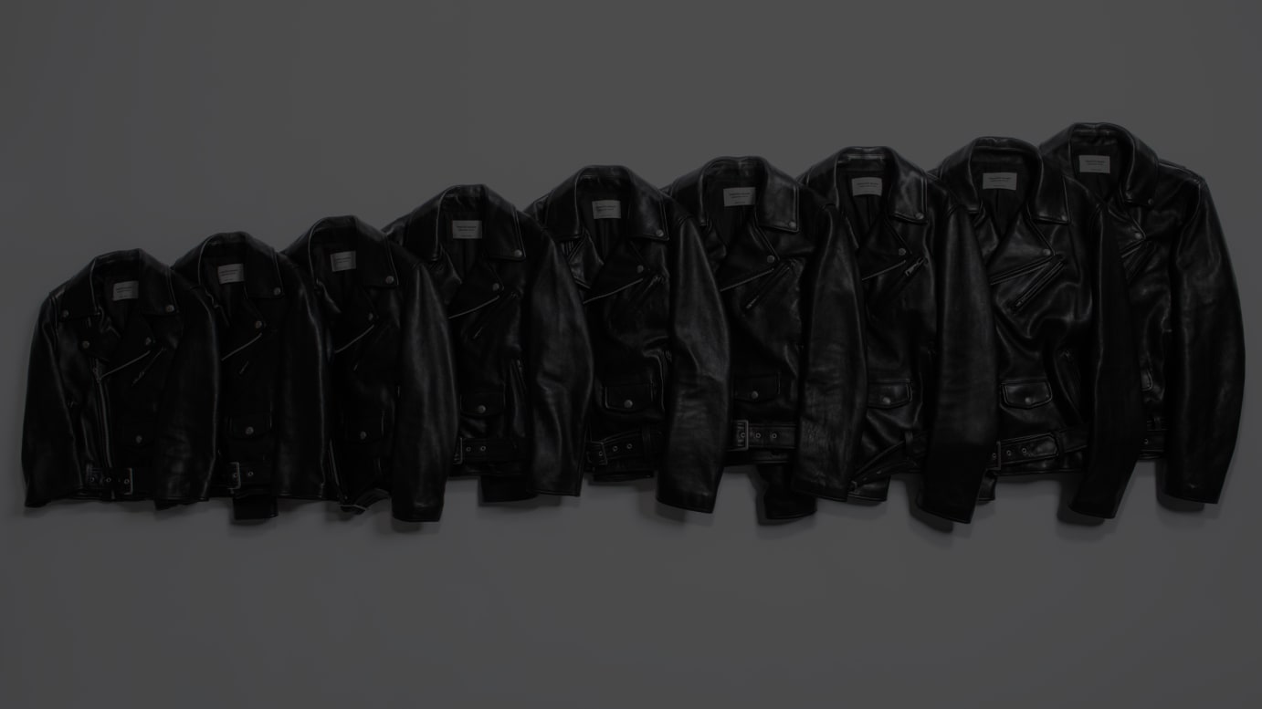 ライダースジャケットの全サイズ（120〜200）