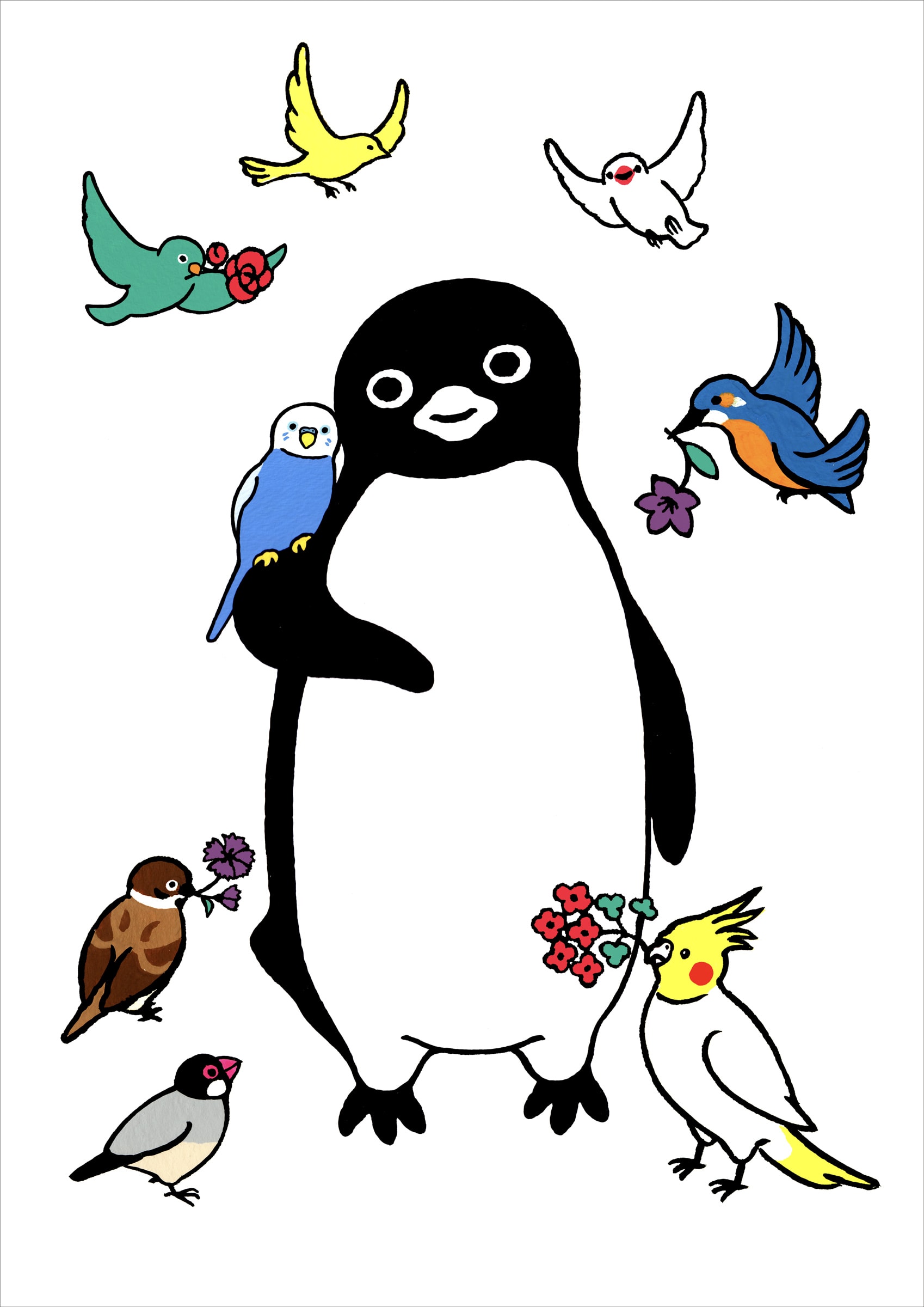 超目玉】 ペンギン リトグラフ作品 2点 さかざきちはる - 絵画/タペストリ