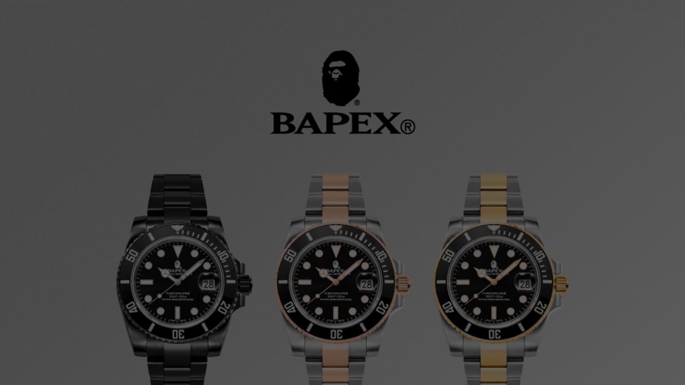 ア ベイシング エイプ®の時計コレクションから新作、ブラックやコンビ 