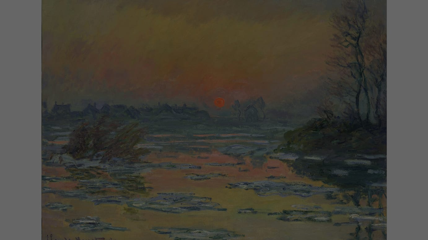Top Photo：クロード・モネ 《セーヌ河の日没、冬》 1880年 油彩／カンヴァス ポーラ美術館