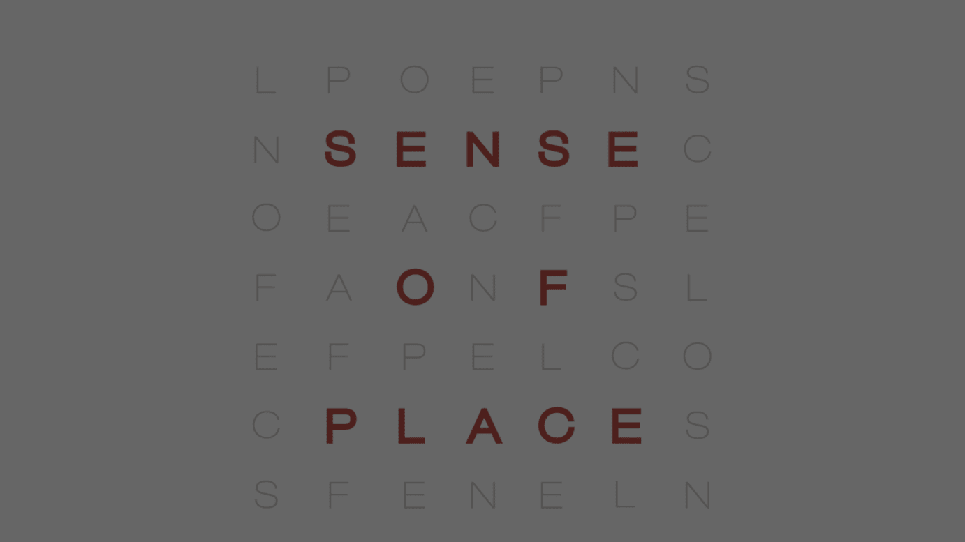 サイモン・テイラーがデザインした「SENSE OF PLACE」ロゴ