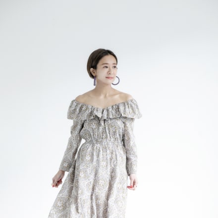 C.VOILE ARABESQUE FRILL DRESS(YELLOW) ¥26,400 Image by Kanako Sato x ne Quittezpas