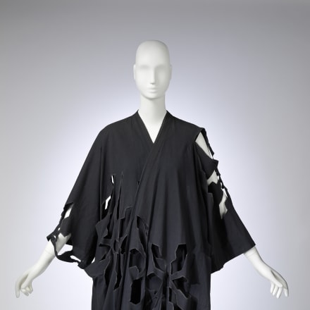 Coat, Yohji Yamamoto (Japanese, born Tokyo, 1943). Spring/summer 1983. Cotton. The Metropolitan Museum of Art, Purchase, Gould Family Foundation Gift, in memory of Jo Copeland, 2011 (2011.288). Image © The Metropolitan Museum of Art