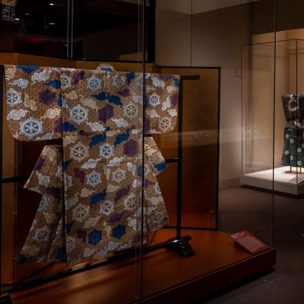 Installation view of Kimono Style: The John C. Weber Collection, on view June 7, 2022 – February 20, 2023 at The Metropolitan Museum of Art, New York. Photo by Bruce Schwarz, Courtesy of The Met