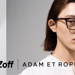 ゾフとアダムエロペがコラボレーションしたメガネのヴィジュアル