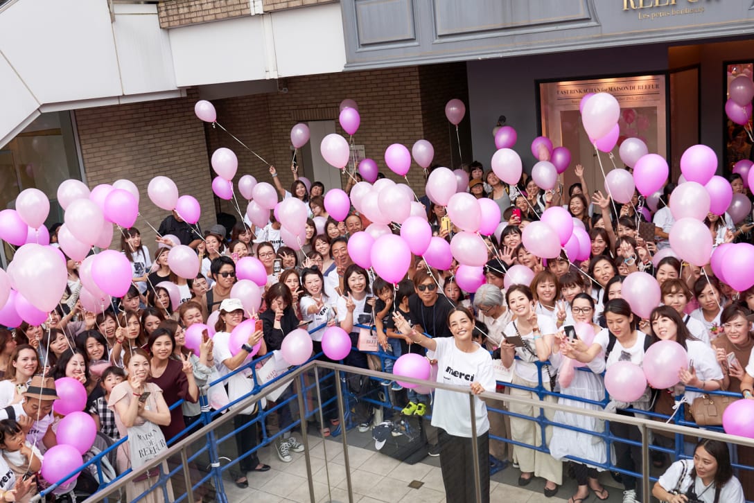 「メゾン ド リーファー」代官山本店に来店した梨花 Image by FASHIONSNAP/メゾン ド リーファー