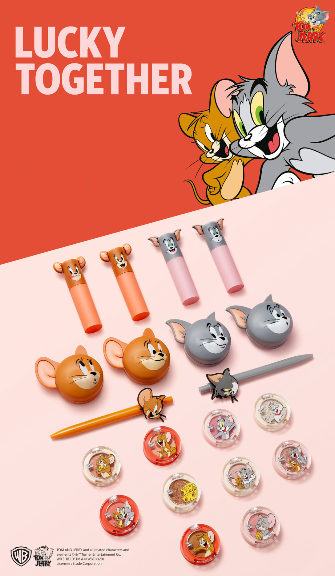 2020 New Year Collection~「LUCKY TOGETHER」 Image by TOM AND JERRY and all related characters and elements © & ™ Turner Entertainment Co. WB SHIELD:TM & © WBEI (s20) Licensee:Etude Corporation
