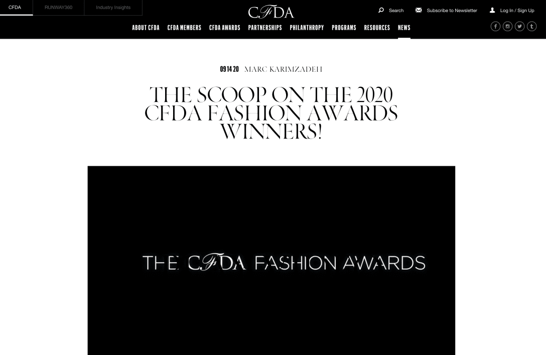 CFDA公式サイトより
