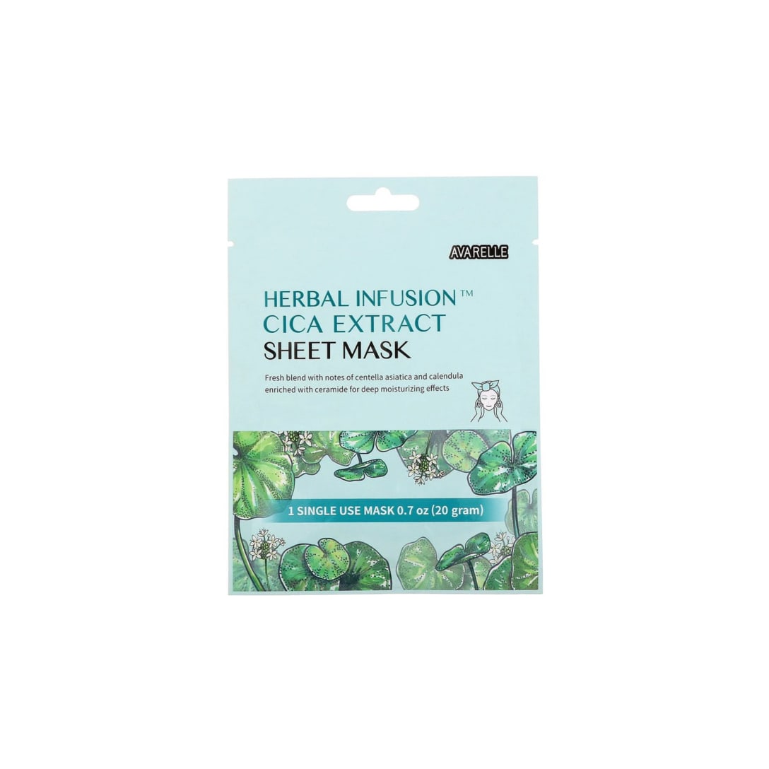 Avarelle Herbal Infusion Cica Extract Sheet Mask （1枚入）¥210