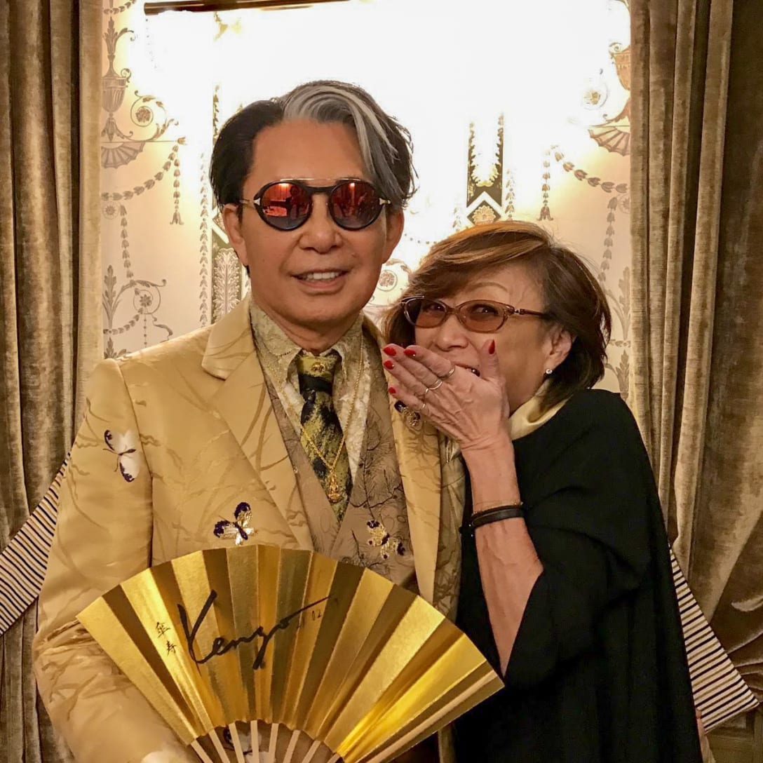 2019年2月、高田賢三80歳を祝うパーティーの舞台裏にて（筆者提供）