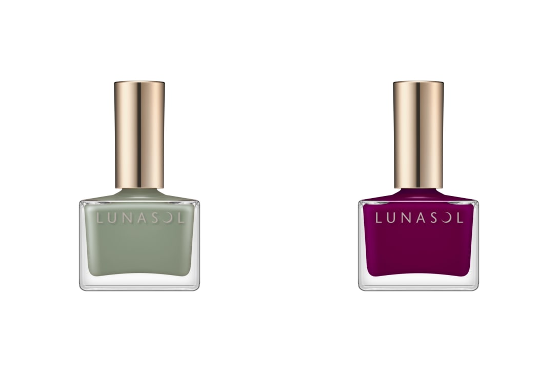 ネイルポリッシュ(各2000円)、(左から)EX07 Ceder Green、EX08 Musk Mallow