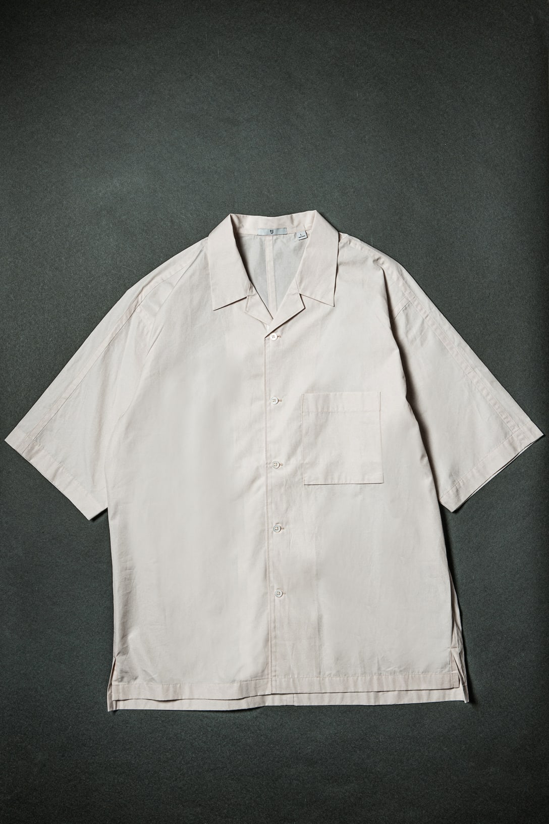 スーピマコットンオーバーサイズオープンカラーシャツ（半袖）（3990円）