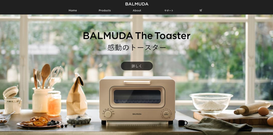 バルミューダの公式サイトより
