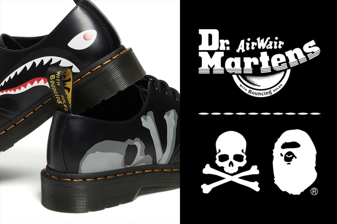 A BATHING APE® X mastermind JAPAN X Dr. Martens 3 HOLE SHOES