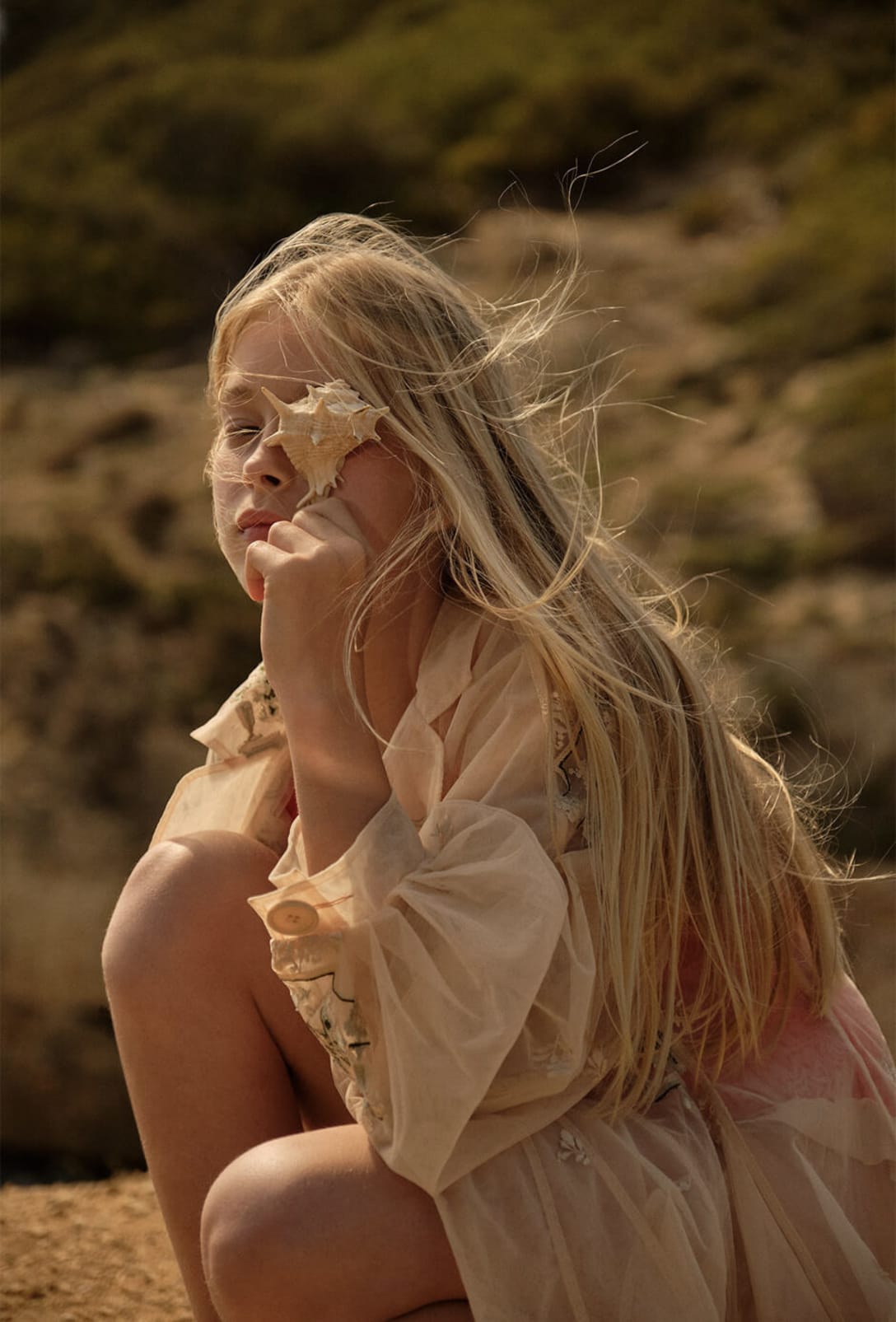 swimsuit by PACIFIC RAINBOW, dress by SIMONE ROCHA