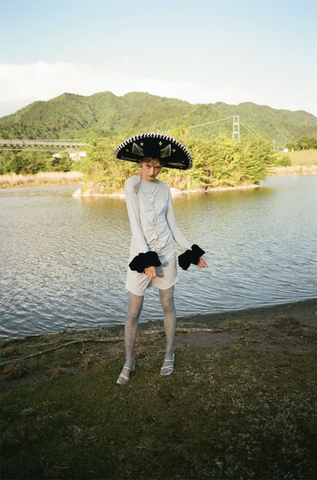dress by YUHSI, hat, sleeves, tights and shoes stylist’s own