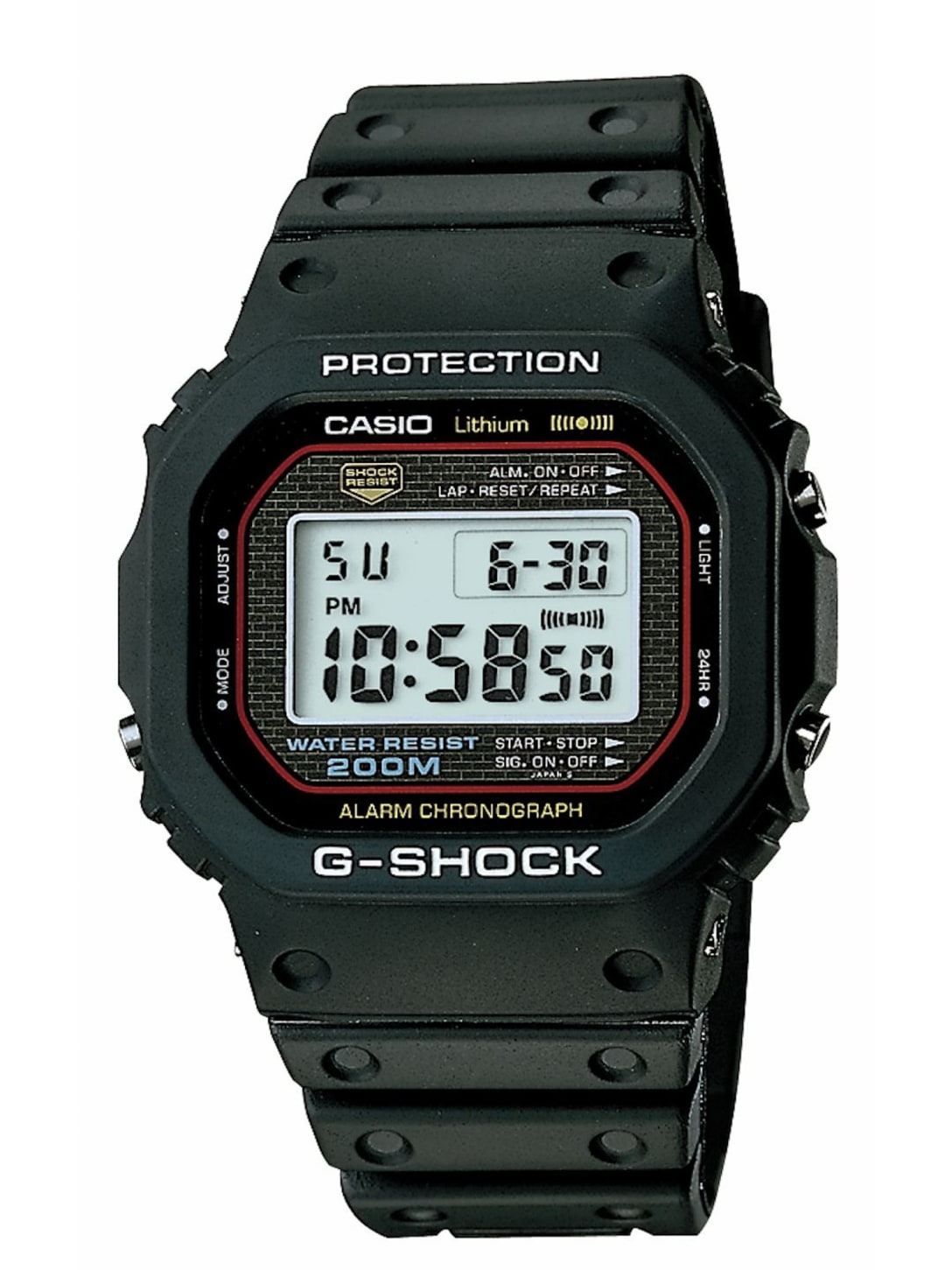 G-SHOCKの初代モデル「DW-5000C」 Image by カシオ計算機