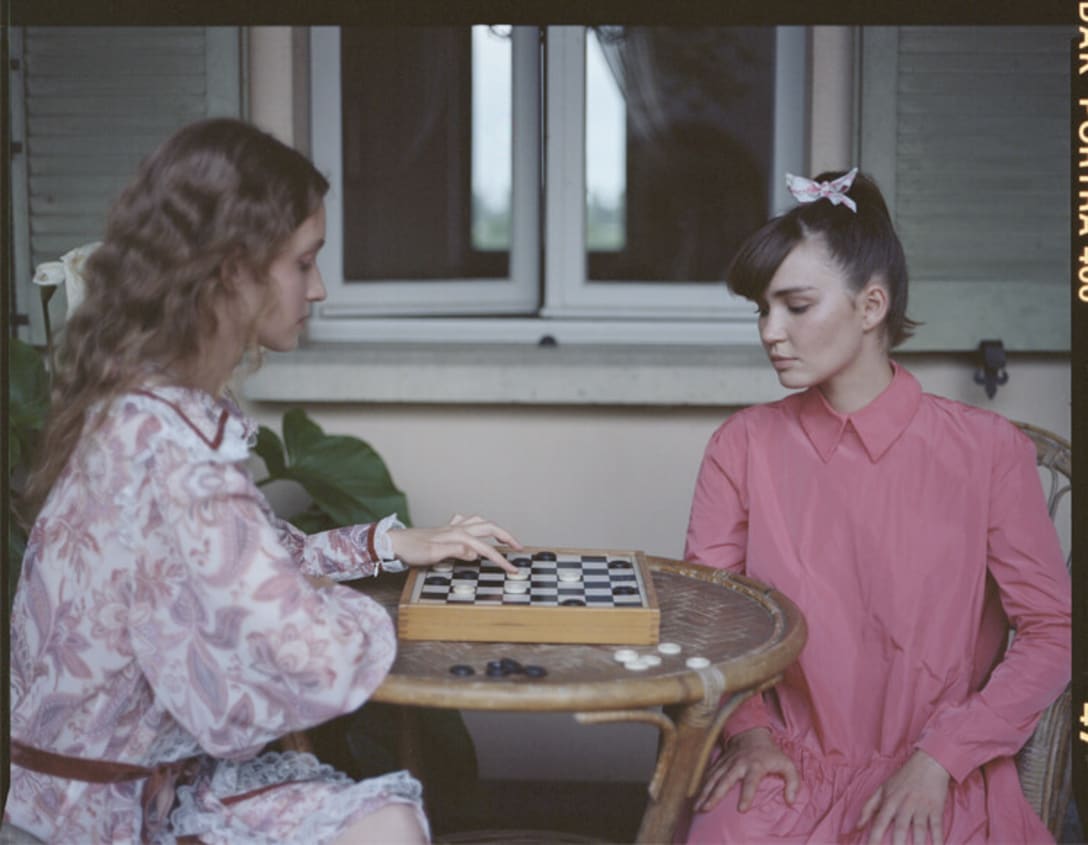 left - dress by ODI ODI, right - dress by ANTONIO MARRAS