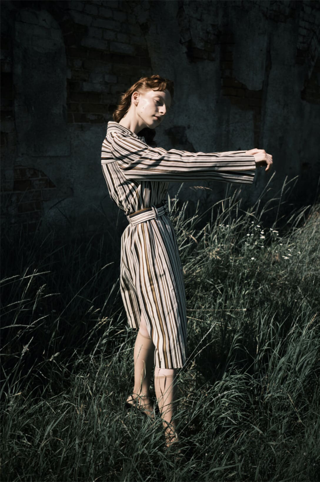 dress by ANNE ISABELLA, shoes by PRADA, socks stylist's own