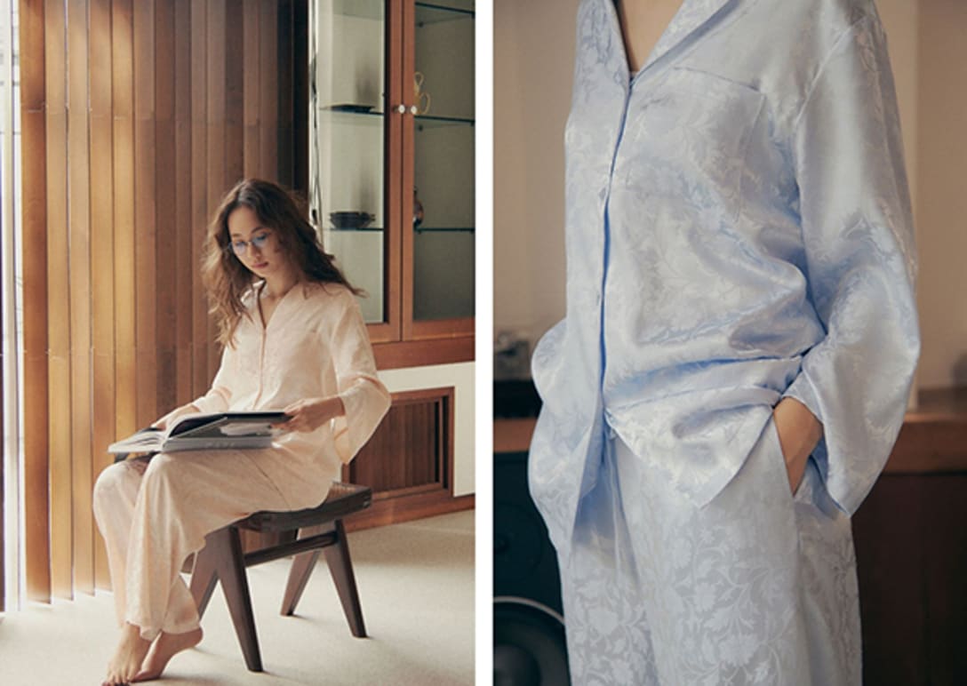 Botanical satin room wear(税込1万4850円)