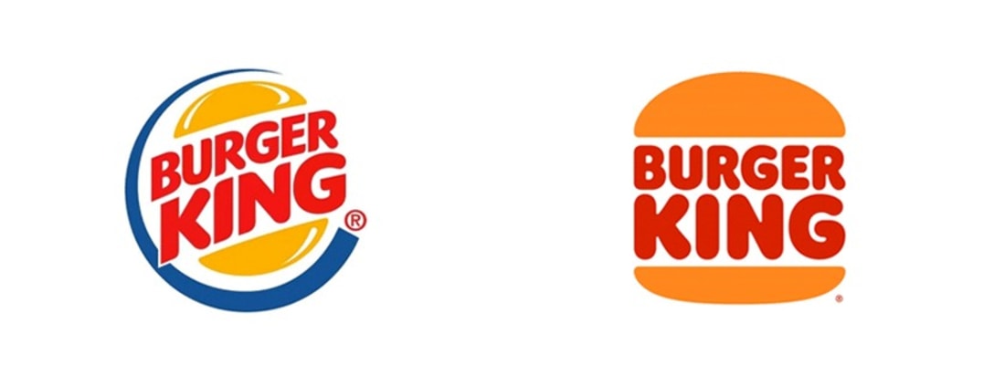 バーガーキングのロゴリデザイン: 旧 (左) | 右 (新)