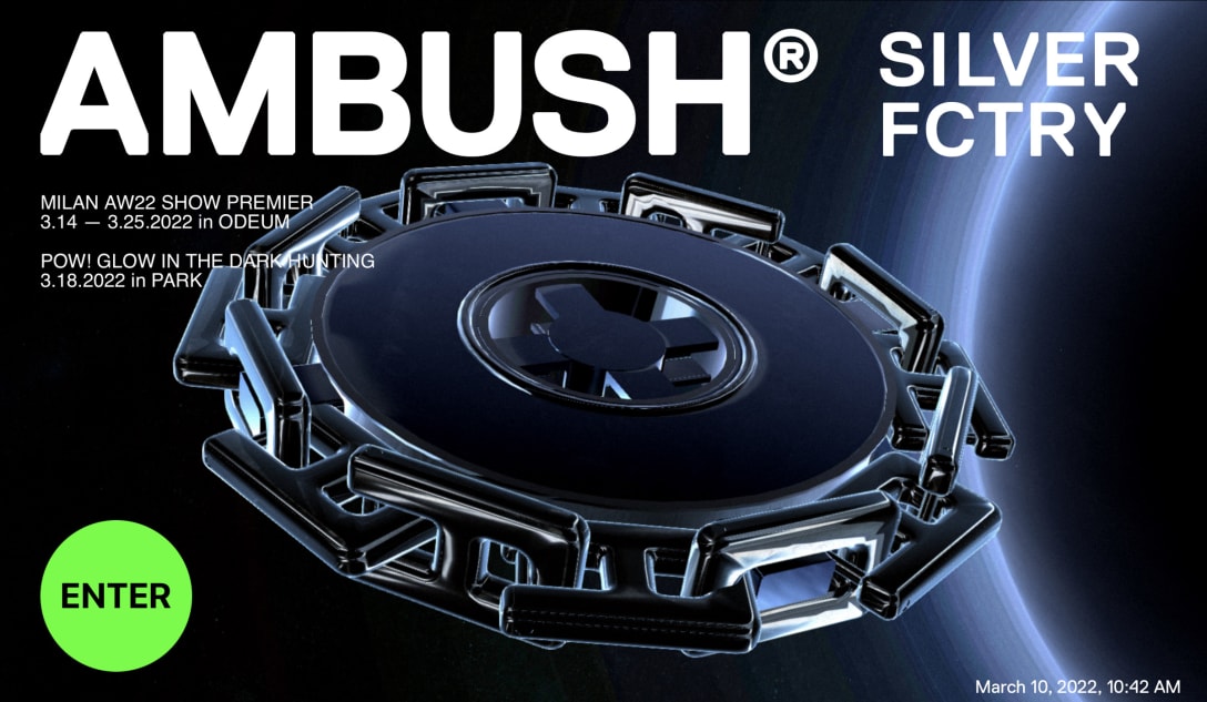 AMBUSH® SILVER FCTRY メインヴィジュアル Image by AMBUSH®