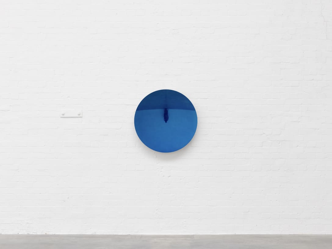 《Oriental Blue》2021, Stainless steel and Lacquer, 80×80cm Image by Anish Kapoor