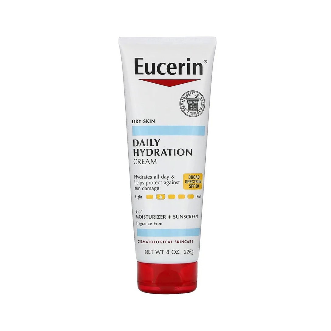 Eucerin, デイリーハイドレーションクリーム、SPF30、無香料、226g（8オンス）　¥1,553（関税・消費税込）