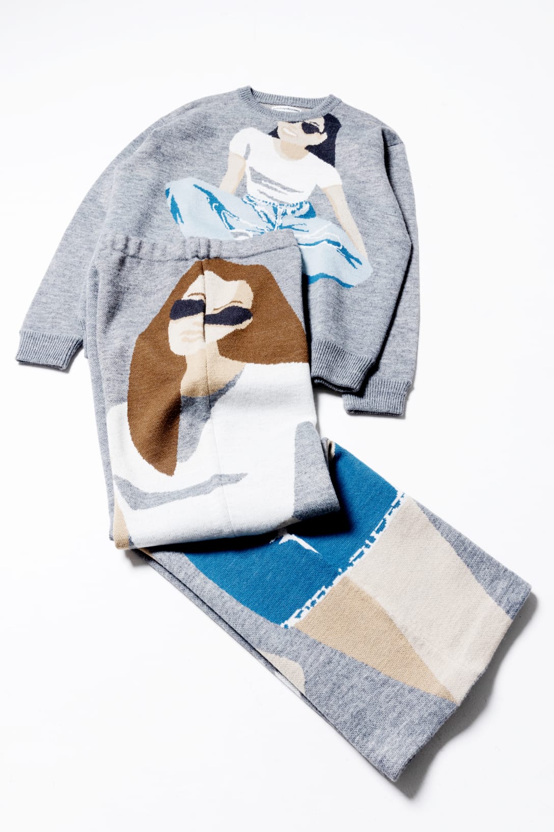 ジャガードニットのセットアップ Image by FASHIONSNAP