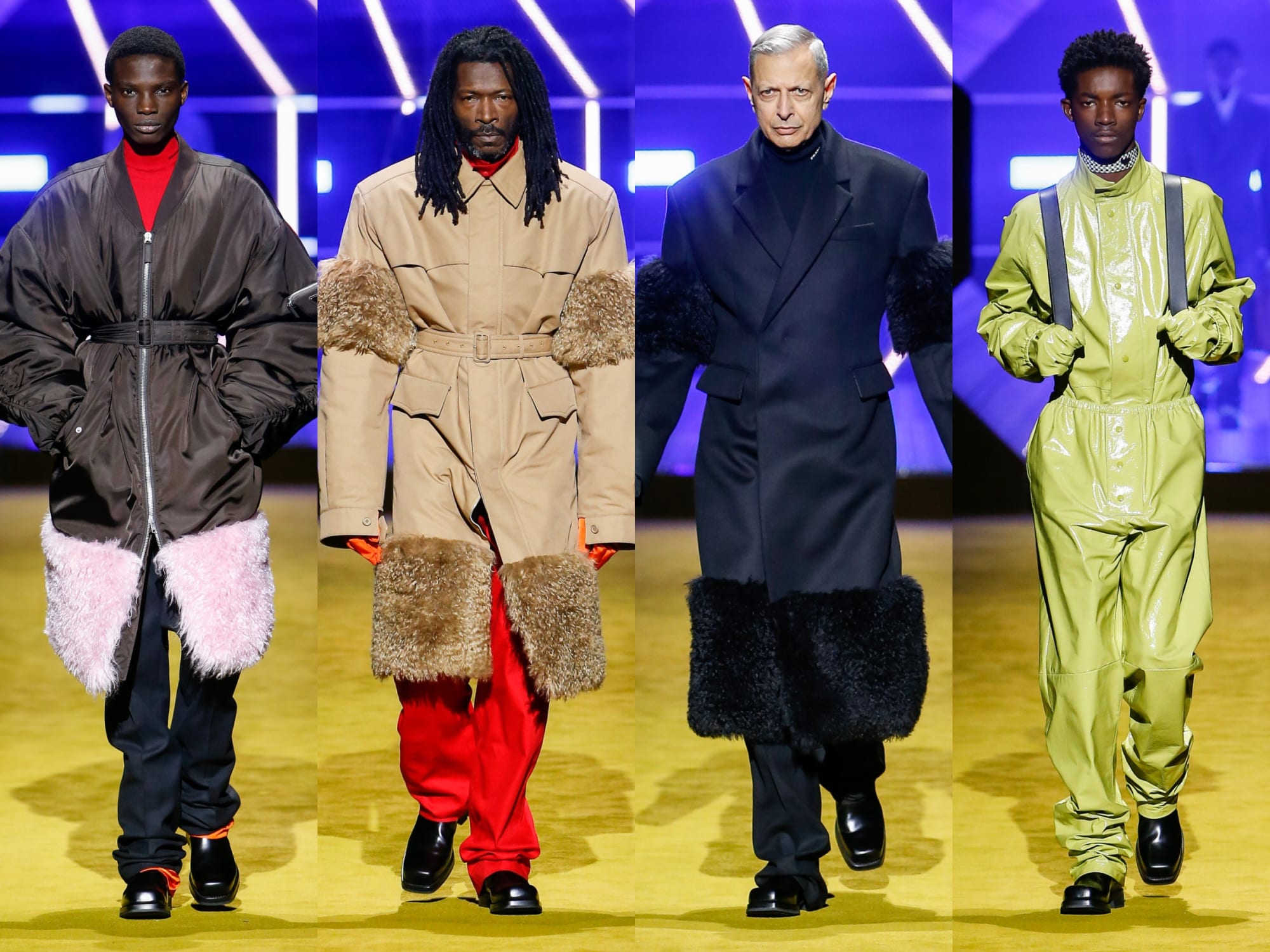 パワーショルダーで労働服を格上げした プラダ メンズ22aw 10人の俳優がモデルに