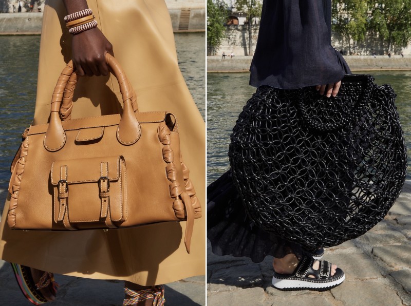 左からアイコンバッグの「Edith」、手編みのハンドルが特徴的な「Lolla」 Image by Chloé