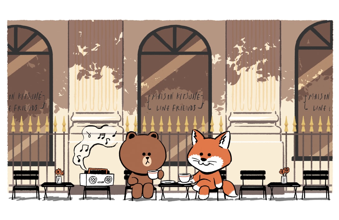Maison Kitsuné X LINE FRIENDS コレクション Image by ライン フレンズ